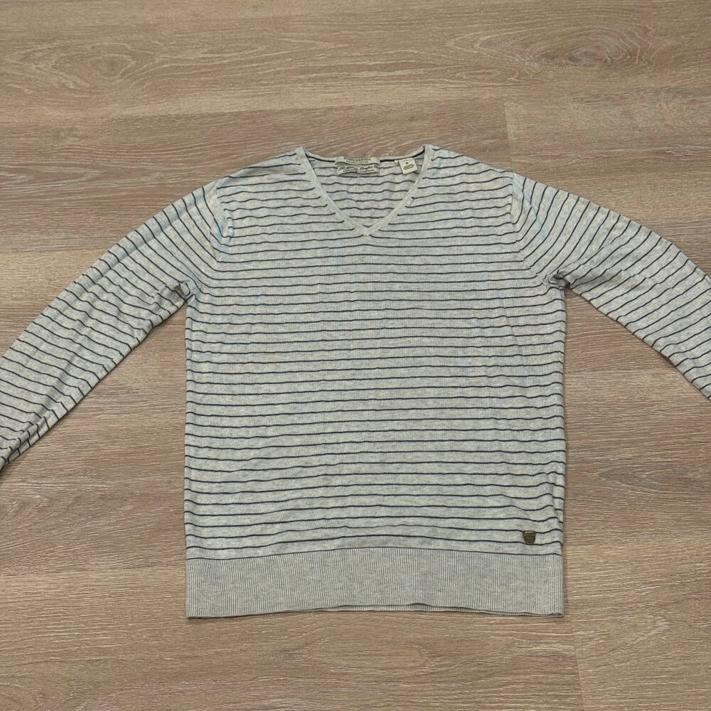 Scotch & Soda V-Neck Striped Sweater - Medium (Runs Small)